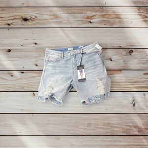 Light blue jean shorts